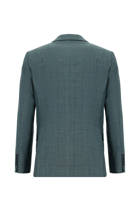 Dark Green 6 Drop Regular Fit Standard Cut Plaid Suit