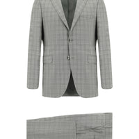Light Gray 6-Drop Regular Fit Standard Cut Plaid Suit