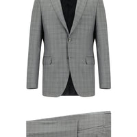 Medium Gray 6 Drop Regular Fit Standard Cut Plaid Suit