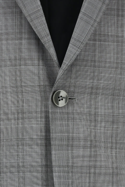 Medium Gray 6 Drop Regular Fit Standard Cut Plaid Suit