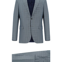 Indigo 6 Drop Regular Fit Standard Cut Plaid Suit