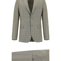 Medium Mink 6 Drop Regular Fit Standard Cut Plaid Suit