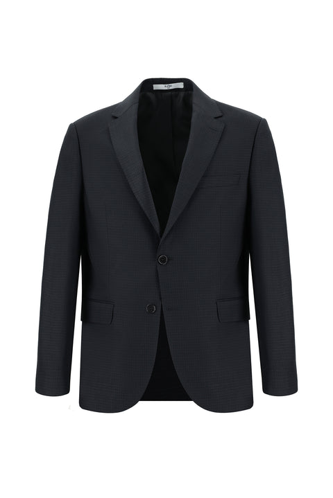 Dark Anthracite 7 Drop Slim Fit Plaid Suit