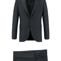 Medium Anthracite 7 Drop Slim Fit Plaid Suit
