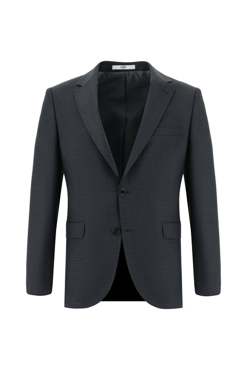 Medium Anthracite 7 Drop Slim Fit Plaid Suit