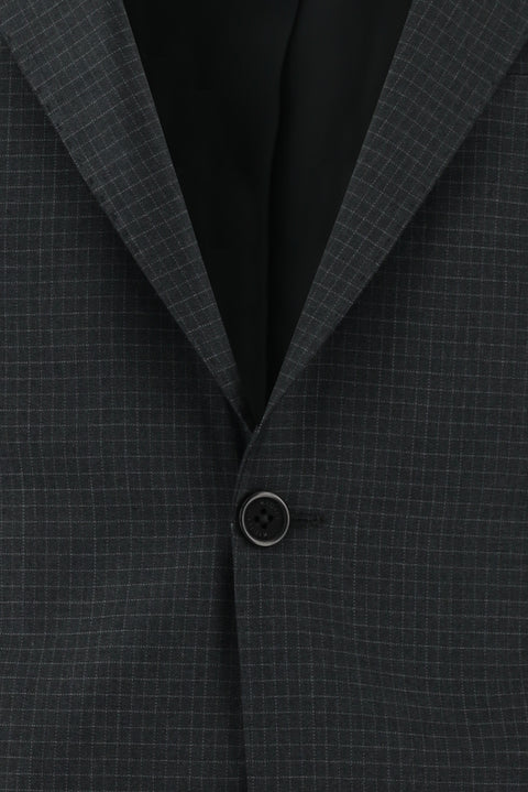 Medium Anthracite 7 Drop Slim Fit Plaid Suit