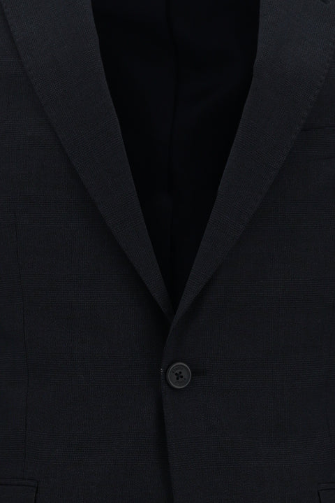 Dark Navy 7 Drop Slim Fit Plaid Suit