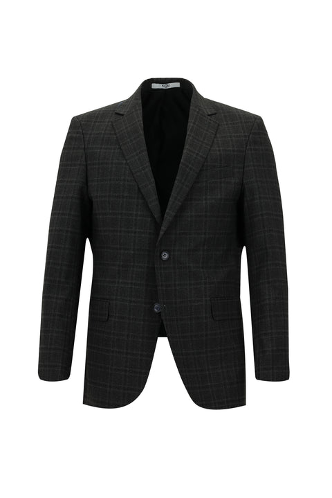 Dark Anthracite 6 Drop Regular Fit Standard Cut Plaid Suit