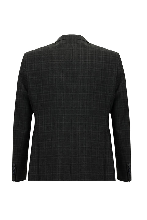 Dark Anthracite 6 Drop Regular Fit Standard Cut Plaid Suit