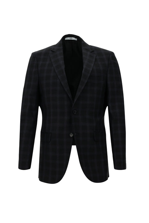 Dark Anthracite 6 Drop Regular Fit Standard Cut Plaid Suit