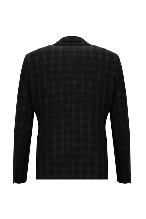Dark Anthracite 6 Drop Regular Fit Standard Cut Plaid Suit
