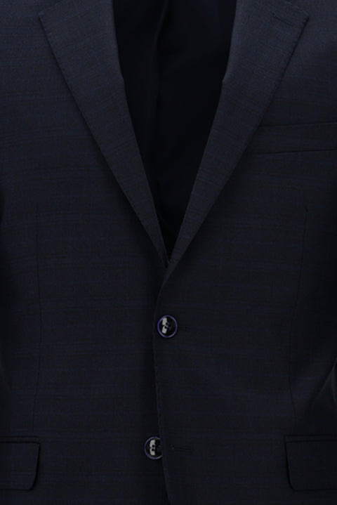 Dark Navy 6 Drop Regular Fit Standard Cut Plaid Suit