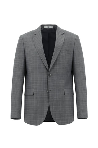  Açık Füme 7 Drop Slim Fit Dar Kesim Desenli Takım Elbise