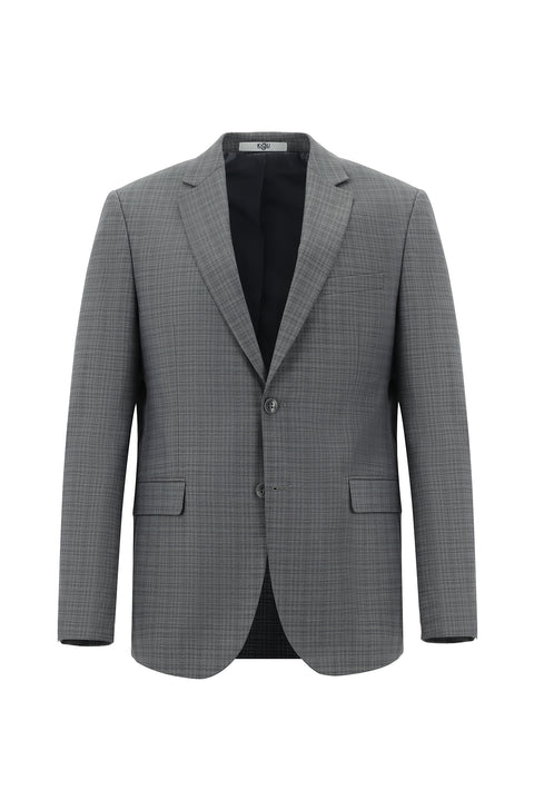 Light Gray 7 Drop Slim Fit Patterned Suit