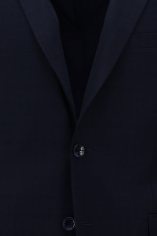 Koyu Lacivert 7 Drop Slim Fit Dar Kesim Desenli Takım Elbise