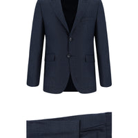 Dark Navy 6 Drop Regular Fit Standard Cut Plaid Suit