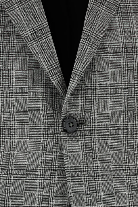 Medium Grey 6 Drop Regular Fit Standard Cut Plaid Suit