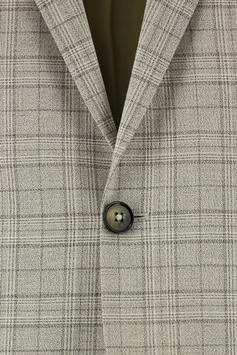 Light Beige 6 Drop Regular Fit Standard Cut Plaid Suit