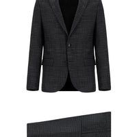 Dark Anthracite 7 Drop Slim Fit Plaid Suit