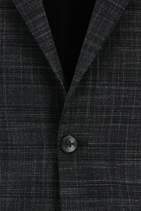 Dark Anthracite 7 Drop Slim Fit Plaid Suit