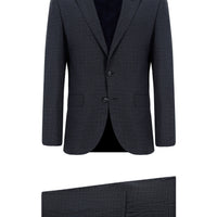 Dark Navy 6 Drop Regular Fit Standard Cut Plaid Suit