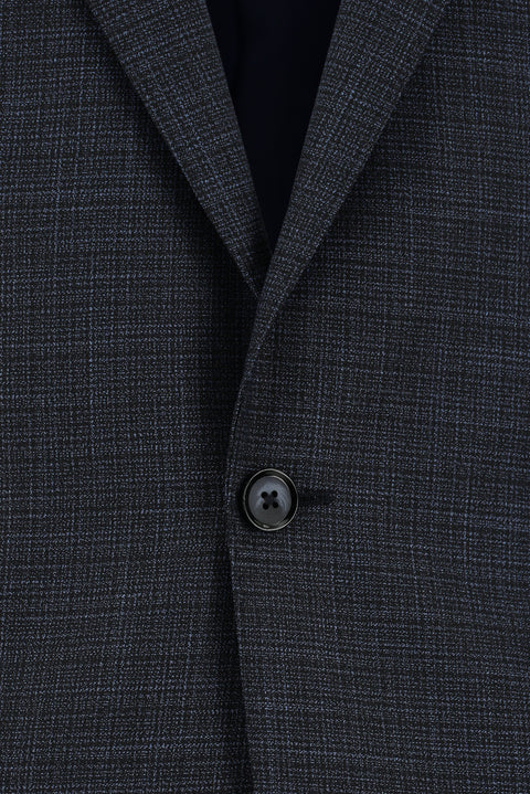 Dark Navy 6 Drop Regular Fit Standard Cut Plaid Suit