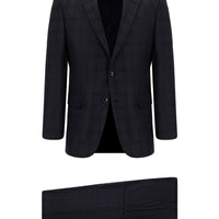 Dark Anthracite 7 Drop Slim Fit Plaid Suit