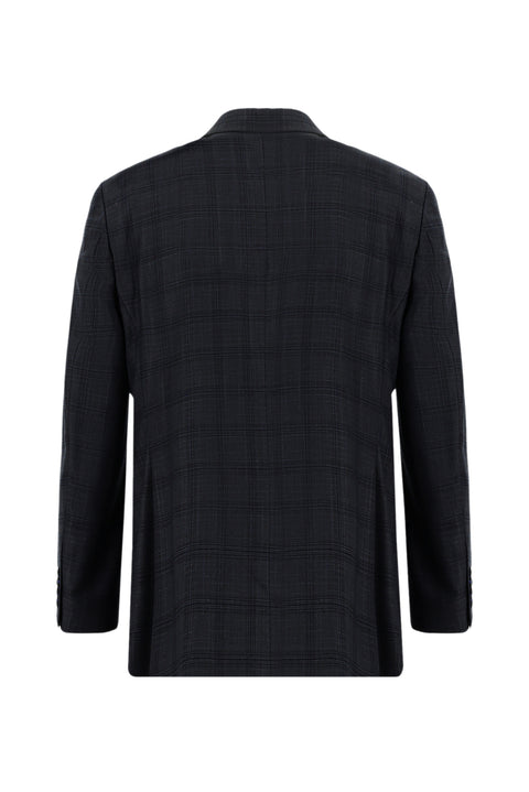Dark Anthracite 7 Drop Slim Fit Plaid Suit