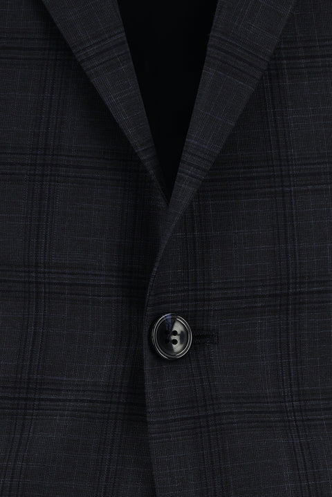 Dark Anthracite 7 Drop Slim Fit Plaid Suit