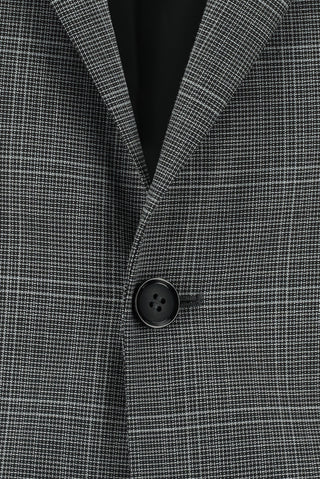  Koyu Füme 7 Drop Slim Fit Dar Kesim Ekose Takım Elbise