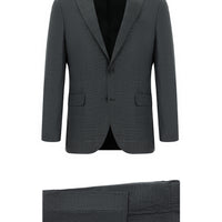 Dark Anthracite 7 Drop Slim Fit Plaid Suit