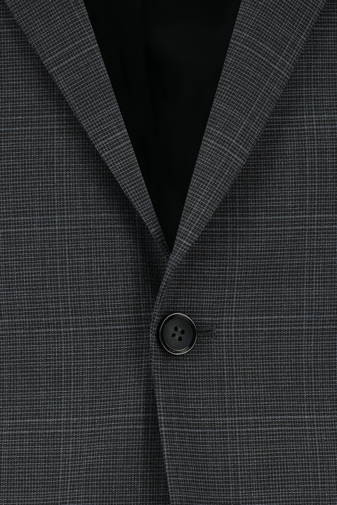 Dark Anthracite 7 Drop Slim Fit Plaid Suit