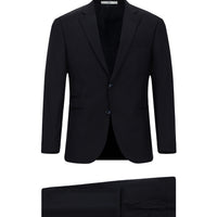 Dark Navy 7 Drop Slim Fit Plaid Suit