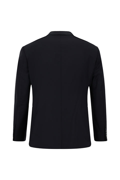 Dark Navy 7 Drop Slim Fit Plaid Suit