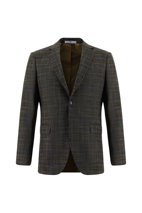 Dark Mink 6 Drop Regular Fit Standard Cut Plaid Suit