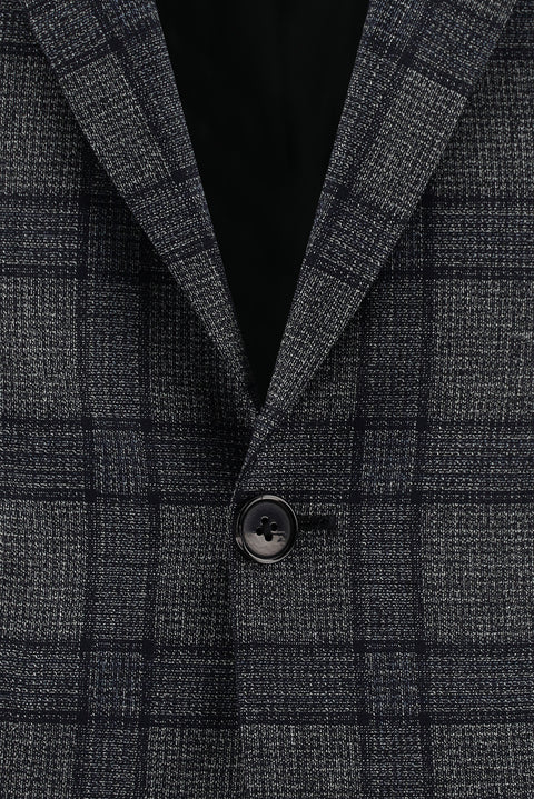 Medium Gray 6 Drop Regular Fit Standard Cut Plaid Suit