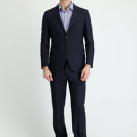 Dark Navy 7 Drop Slim Fit Narrow Cut Wool Suit