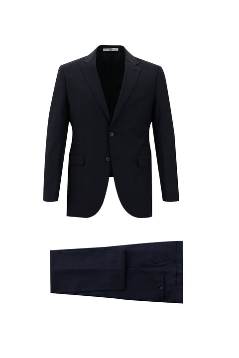 Dark Navy 7 Drop Slim Fit Narrow Cut Wool Suit
