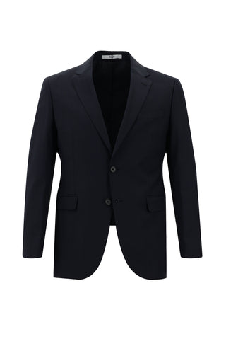  Koyu Lacivert 7 Drop Slim Fit Dar Kesim Yünlü Takım Elbise