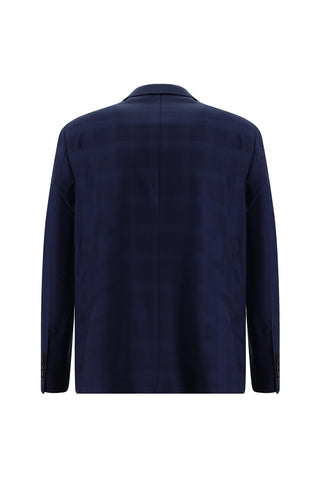  Açık Lacivert 4 Drop Relaxed Fit Rahat Kesim Yünlü Ekose Takım Elbise