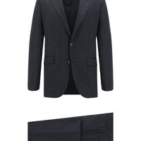 Dark Anthracite 6 Drop Regular Fit Standard Cut Wool Plaid Suit