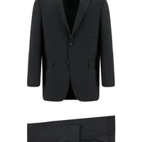 Dark Anthracite 6 Drop Regular Fit Standard Cut Wool Plaid Suit