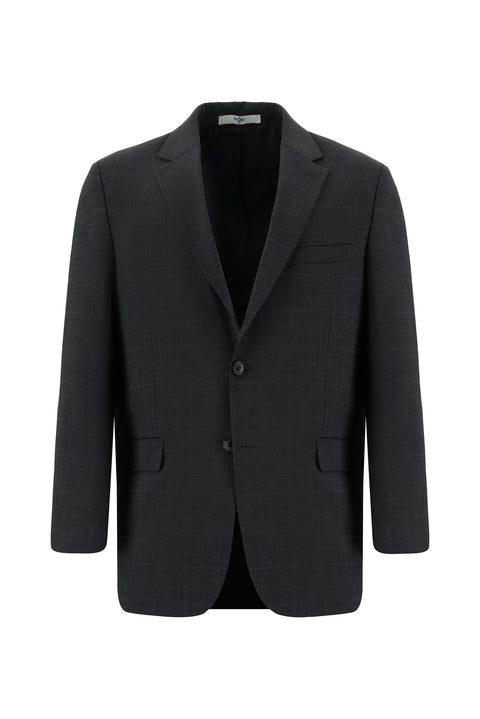 Dark Anthracite 6 Drop Regular Fit Standard Cut Wool Plaid Suit
