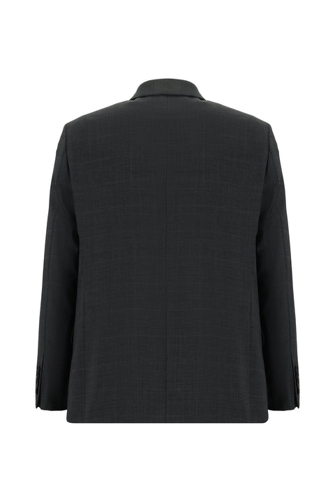 Dark Anthracite 6 Drop Regular Fit Standard Cut Wool Plaid Suit