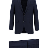 Dark Navy 6 Drop Regular Fit Standard Cut Wool Plaid Suit