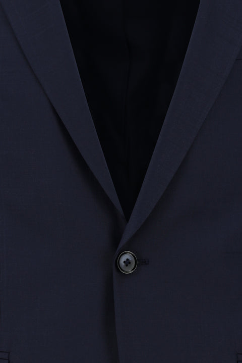 Dark Navy 6 Drop Regular Fit Standard Cut Wool Plaid Suit
