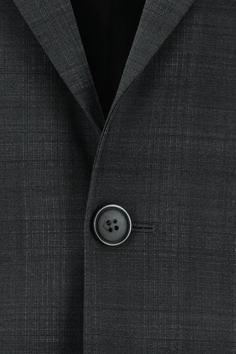 Medium Gray 6 Drop Regular Fit Standard Cut Wool Plaid Suit