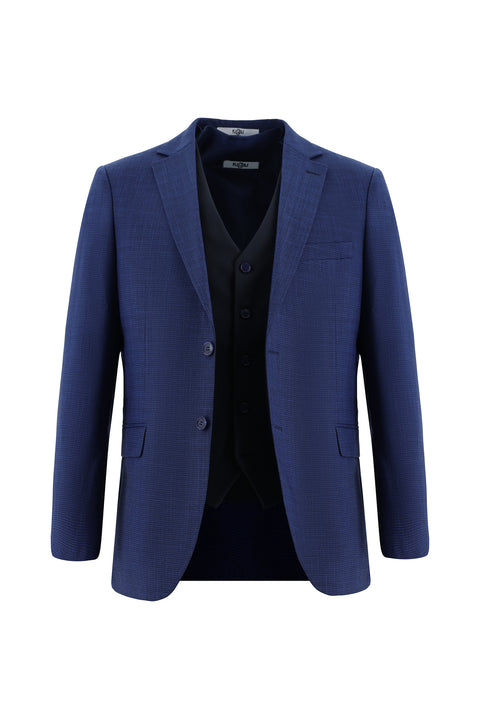 Dark Navy 6 Drop Regular Fit Standard Cut Suit with Vest