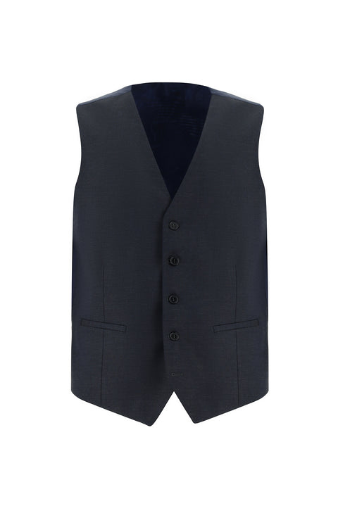 Dark Gray 7 Drop Super Slim Fit Extra Narrow Cut Suit with Vest
