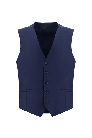  Orta Lacivert 7 Drop Super Slim Fit Eksra Dar Kesim Kombinli Yelekli Takım Elbise